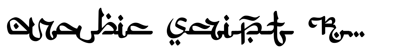 Arabic Script Regular